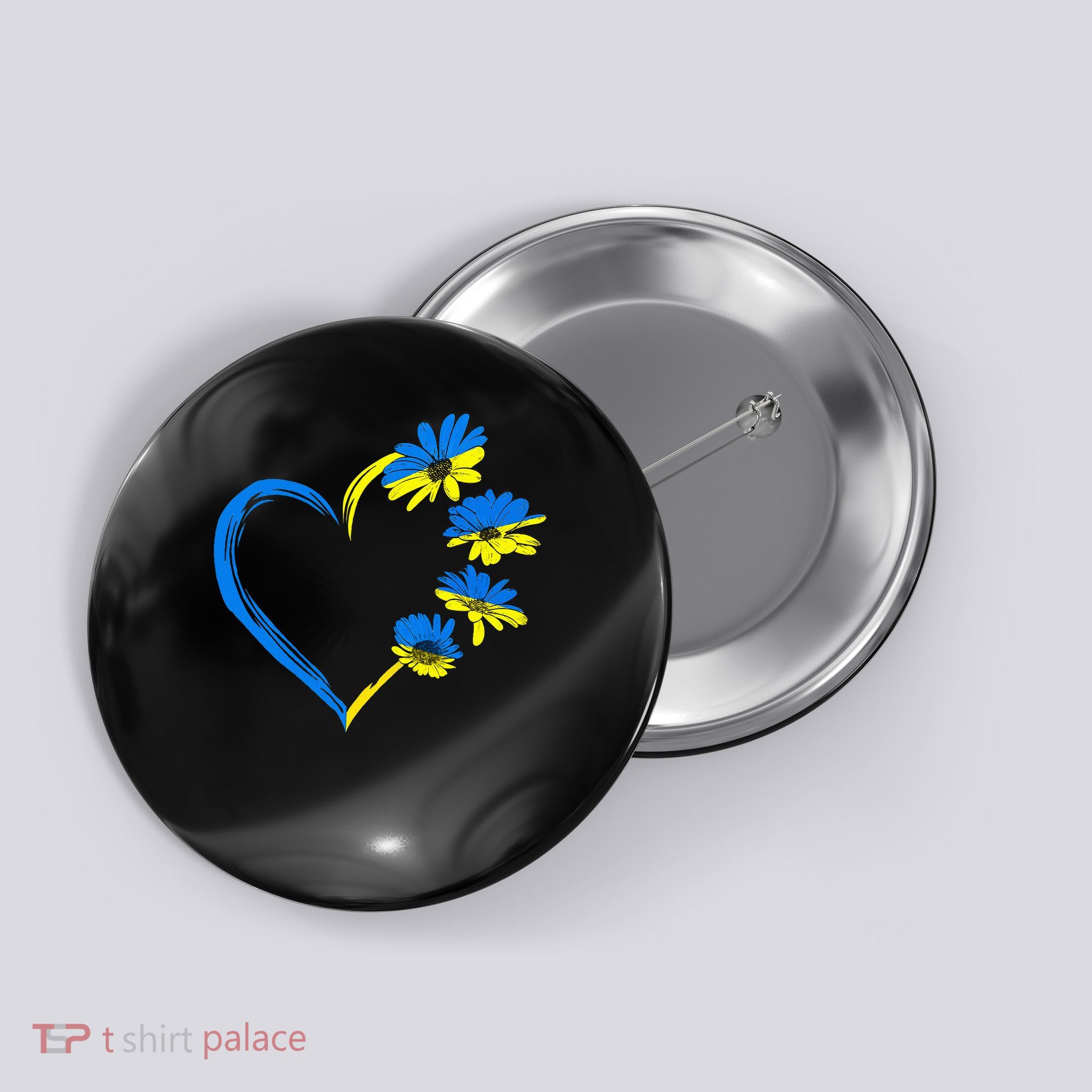 Ukraine Flag Sunflower Vintage Ukrainian Lovers Ukraine Button