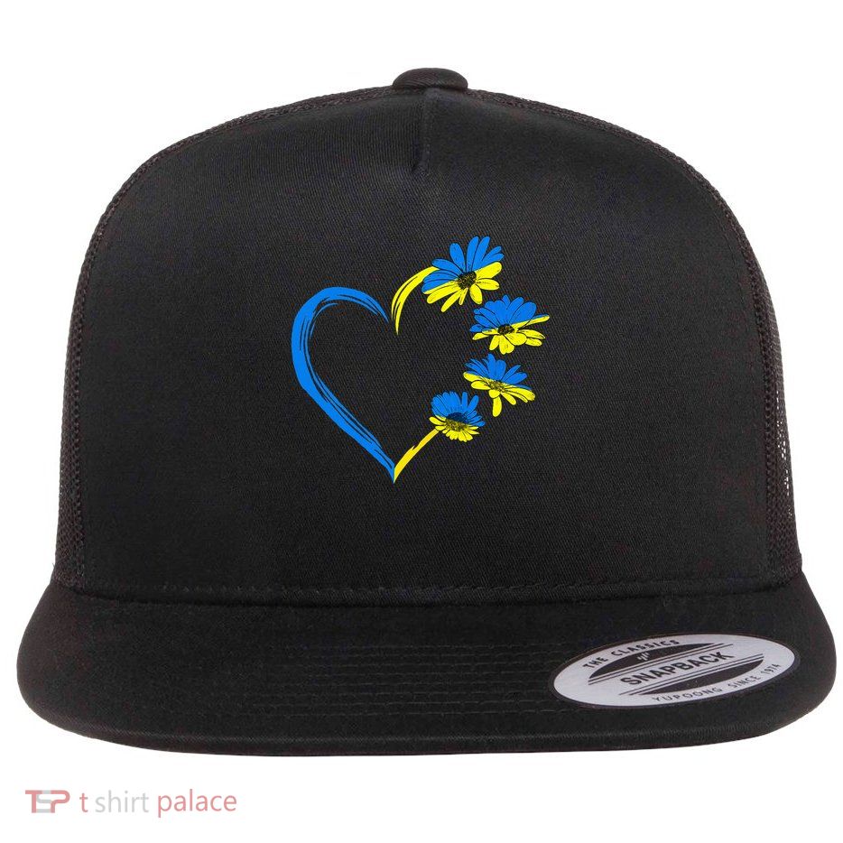 Ukraine Flag Sunflower Vintage Ukrainian Lovers Ukraine Flatbill Hat