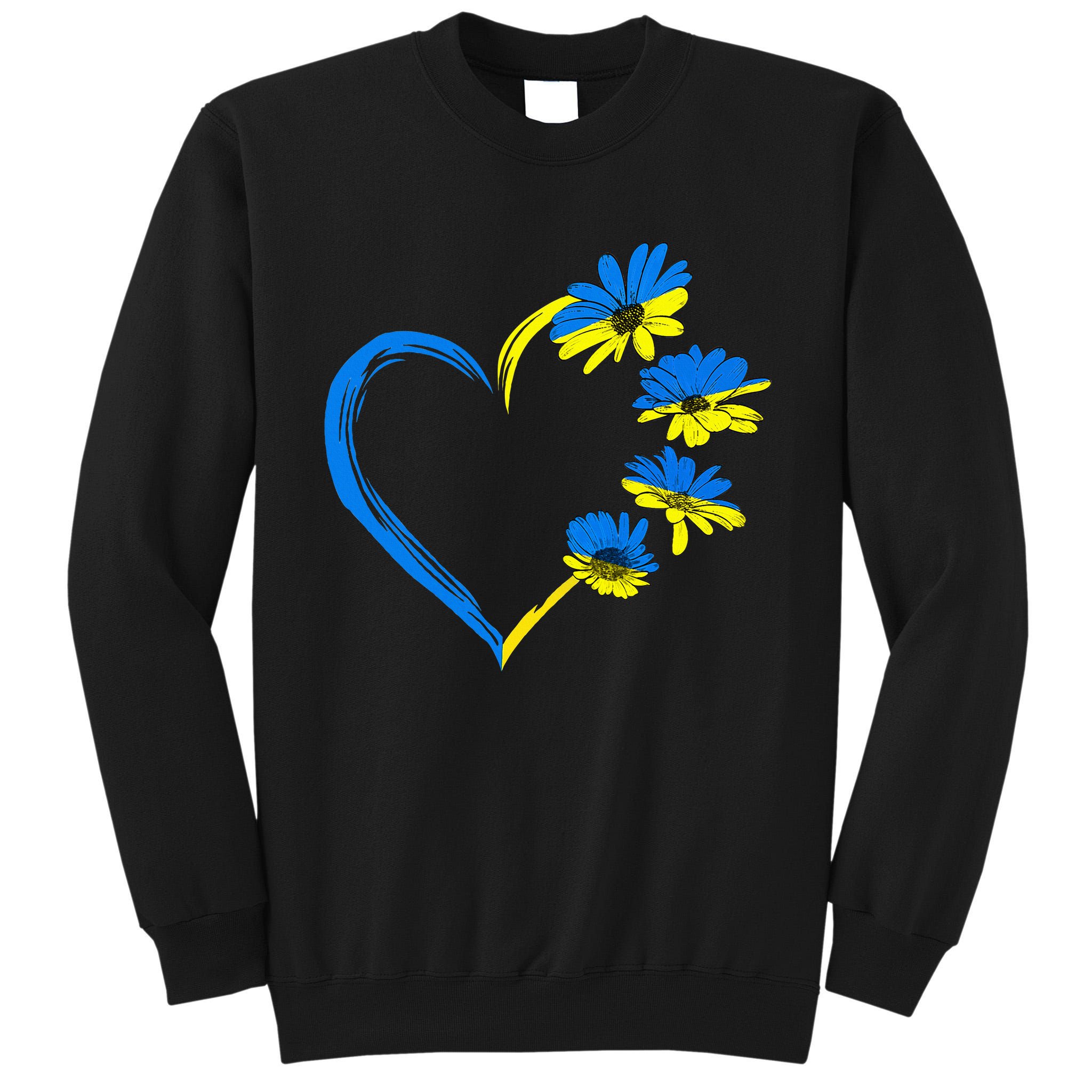 Ukraine Flag Sunflower Vintage Ukrainian Lovers Ukraine Tall Sweatshirt