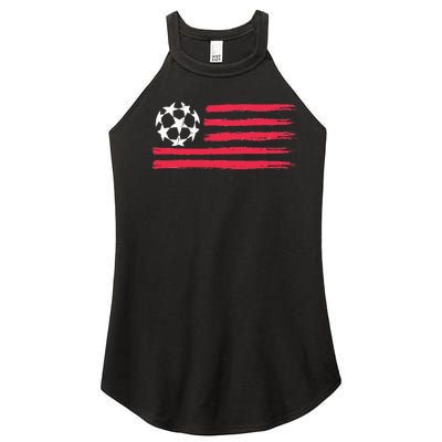 USA Flag Soccer Ball Cool Futbol Equipment Men Women Women’s Perfect Tri Rocker Tank