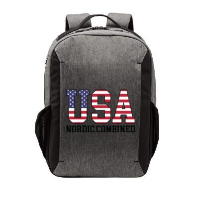 USA Flag Skier American USA Nordic Combined Vector Backpack