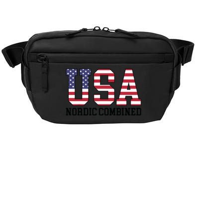 USA Flag Skier American USA Nordic Combined Crossbody Pack