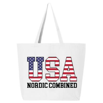 USA Flag Skier American USA Nordic Combined 25L Jumbo Tote