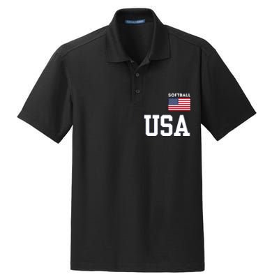 Usa Flag Softball Pocket Team Jersey Gift Dry Zone Grid Polo