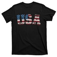 Usa Flag Stars And Stripes For Patriotic Independence Day T-Shirt