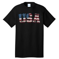 Usa Flag Stars And Stripes For Patriotic Independence Day Tall T-Shirt