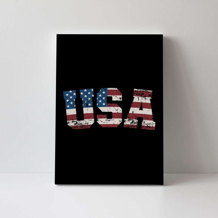 Usa Flag Stars And Stripes For Patriotic Independence Day Canvas