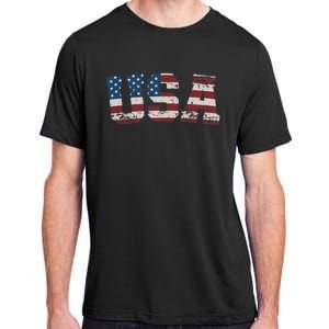 Usa Flag Stars And Stripes For Patriotic Independence Day Adult ChromaSoft Performance T-Shirt