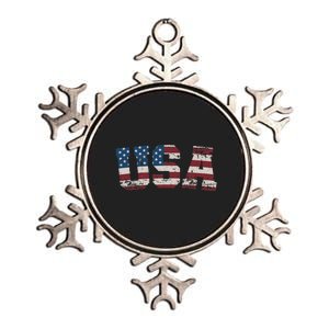 Usa Flag Stars And Stripes For Patriotic Independence Day Metallic Star Ornament