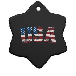 Usa Flag Stars And Stripes For Patriotic Independence Day Ceramic Star Ornament