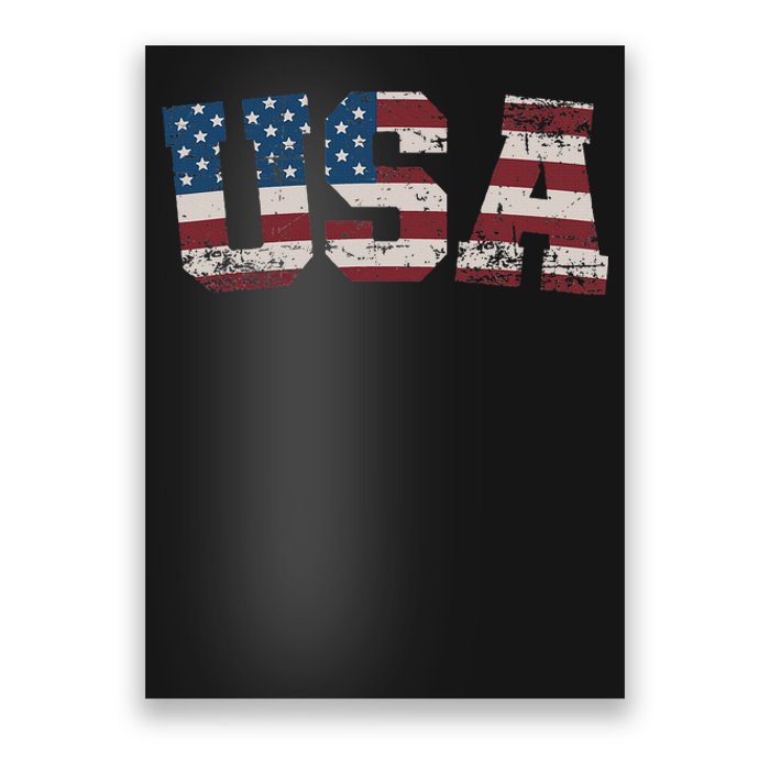 Usa Flag Stars And Stripes For Patriotic Independence Day Poster