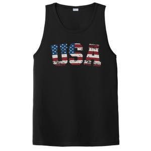 Usa Flag Stars And Stripes For Patriotic Independence Day PosiCharge Competitor Tank