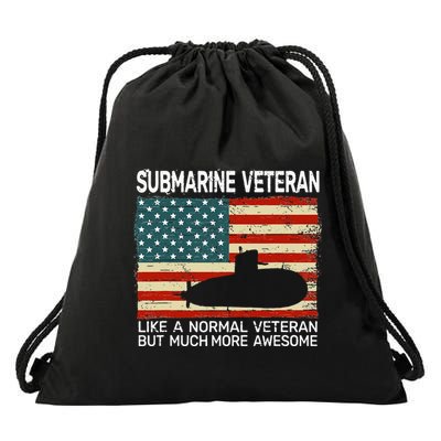 USA Flag Submarine veteran for  and submarine for  Drawstring Bag