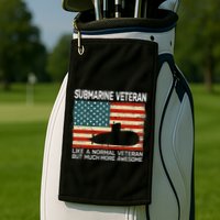 USA Flag Submarine veteran for  and submarine for  Golf Towel