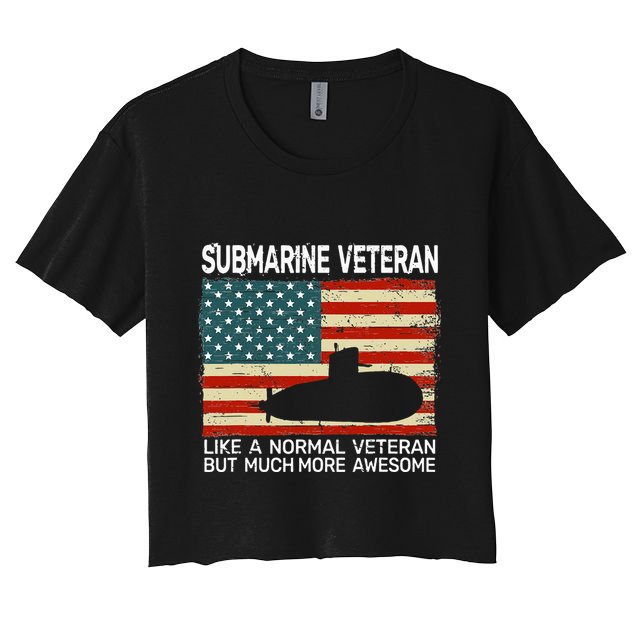 USA Flag Submarine veteran for  and submarine for  Crop Top
