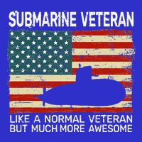 USA Flag Submarine veteran for  and submarine for  Stripe Pom Pom Beanie