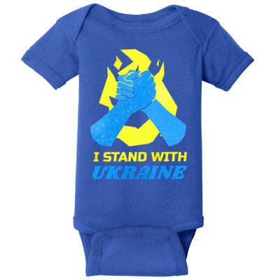 Ukrainian Flag Support Ukraine Gift I Stand With Ukraine Cute Gift Baby Bodysuit