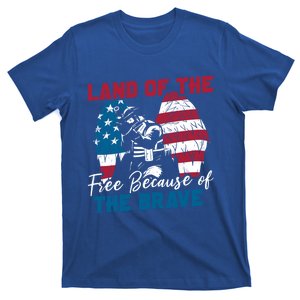 Us Flag Sodlier Eagle Land Of The Free Because Of The Brave Gift T-Shirt