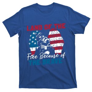 Us Flag Sodlier Eagle Land Of The Free Because Of The Brave Meaningful Gift T-Shirt