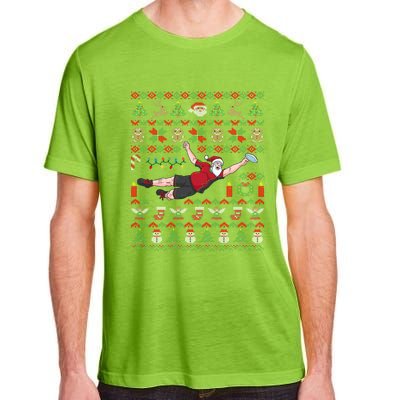 Ultimate Frisbee Santa Claus Sport Ugly Christmas Cute Gift Adult ChromaSoft Performance T-Shirt