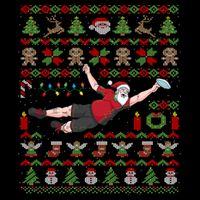 Ultimate Frisbee Santa Claus Sport Ugly Christmas Cute Gift Drawstring Bag