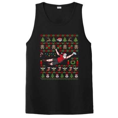 Ultimate Frisbee Santa Claus Sport Ugly Christmas Cute Gift PosiCharge Competitor Tank