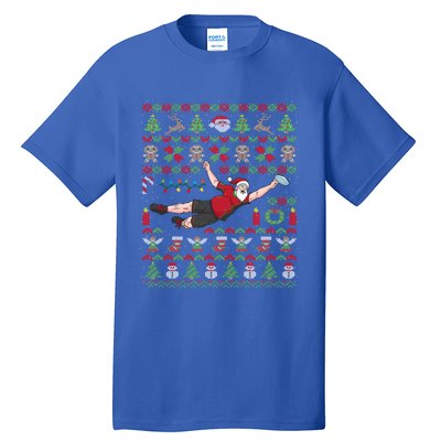 Ultimate Frisbee Santa Claus Sport Ugly Christmas Cute Gift Tall T-Shirt