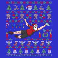 Ultimate Frisbee Santa Claus Sport Ugly Christmas Cute Gift Button
