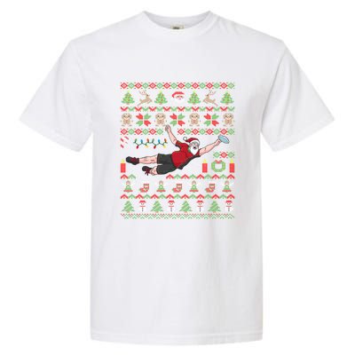 Ultimate Frisbee Santa Claus Sport Ugly Christmas Cute Gift Garment-Dyed Heavyweight T-Shirt