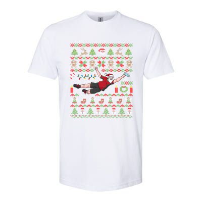 Ultimate Frisbee Santa Claus Sport Ugly Christmas Cute Gift Softstyle CVC T-Shirt