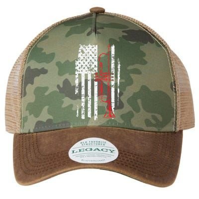 USA Flag Thin Red Line Jazz Music Gifts Trumpet Legacy Tie Dye Trucker Hat