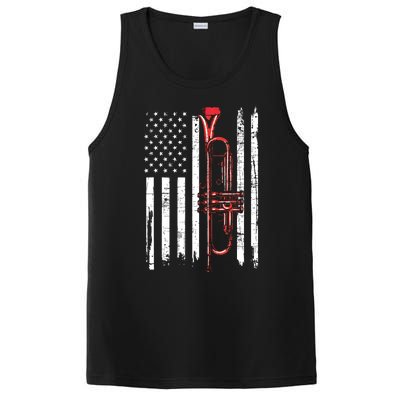 USA Flag Trumpet Jazz Musical Instrument Player PosiCharge Competitor Tank