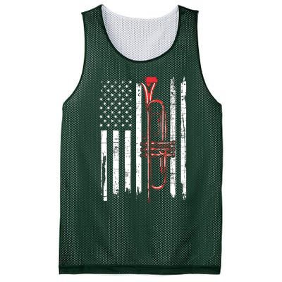 USA Flag Trumpet Jazz Musical Instrument Player Mesh Reversible Basketball Jersey Tank