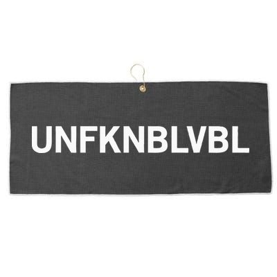 Unfknblvbl (Free Thinker Conspiracy Theorist) Large Microfiber Waffle Golf Towel