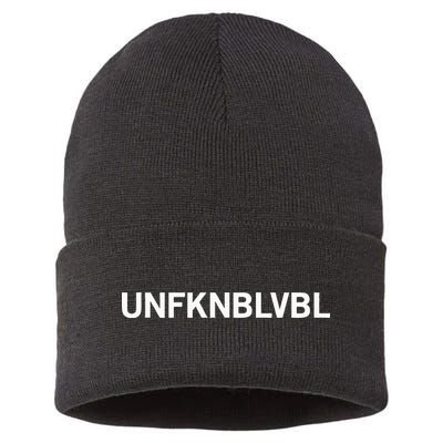 Unfknblvbl (Free Thinker Conspiracy Theorist) Sustainable Knit Beanie