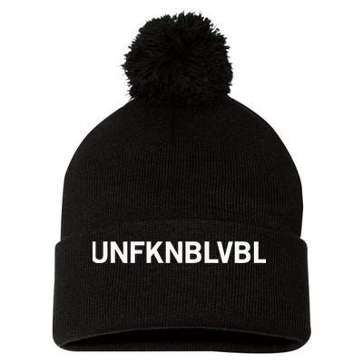 Unfknblvbl (Free Thinker Conspiracy Theorist) Pom Pom 12in Knit Beanie