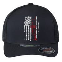 Usa Flag Thin Red Line Jazz Music Gifts Trumpet Flexfit Unipanel Trucker Cap