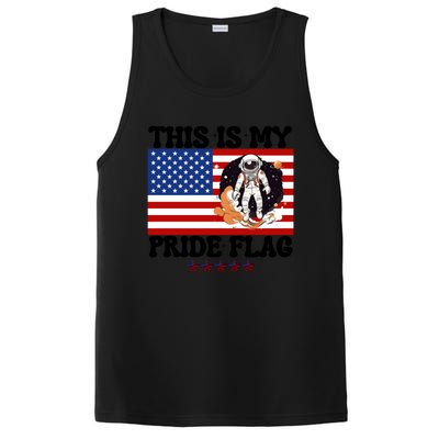 Usa Flag This Is My Pride Flag 2024 Astronaut 4th Of July Gift PosiCharge Competitor Tank