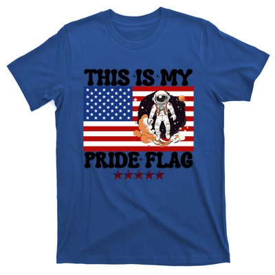 Usa Flag This Is My Pride Flag 2024 Astronaut 4th Of July Gift T-Shirt