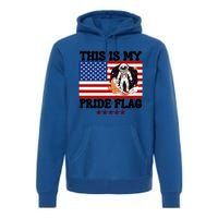 Usa Flag This Is My Pride Flag 2024 Astronaut 4th Of July Gift Premium Hoodie