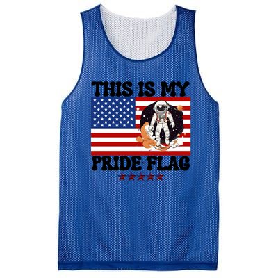 Usa Flag This Is My Pride Flag 2024 Astronaut 4th Of July Gift Mesh Reversible Basketball Jersey Tank