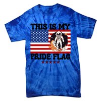 Usa Flag This Is My Pride Flag 2024 Astronaut 4th Of July Gift Tie-Dye T-Shirt