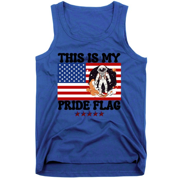 Usa Flag This Is My Pride Flag 2024 Astronaut 4th Of July Gift Tank Top