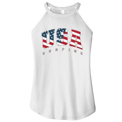 USA Flag Team Surf Support Athlete Surfing Women’s Perfect Tri Rocker Tank