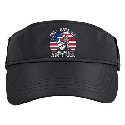 USA Flag They Hate Us Cuz They Aint Us Adult Drive Performance Visor