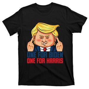 Usa Flag Trump Biden Harris Republican Political Statement T-Shirt