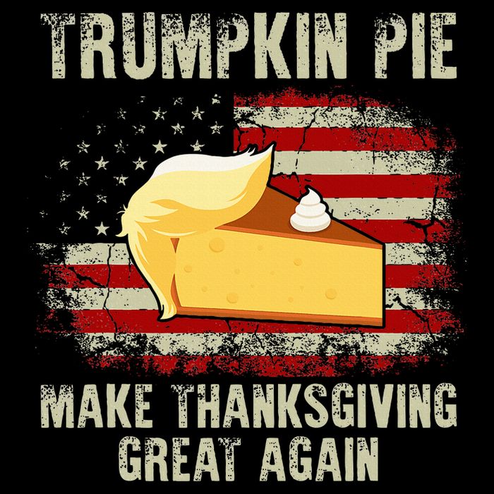 USA Flag Trumpkin Pie Make Thanksgiving Great Again Drawstring Bag