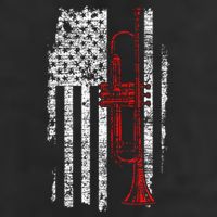 Usa Flag Thin Red Line Jazz Music Gifts Trumpet Adult Drive Performance Visor