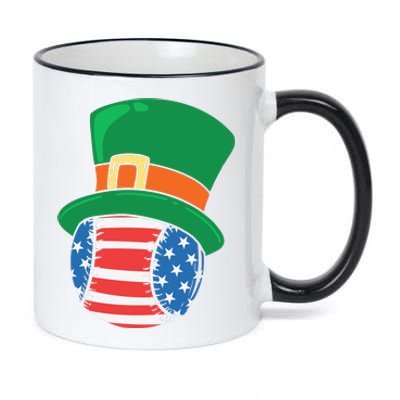 USA Flag Tennis Leprechaun Patrick 11oz Black Color Changing Mug