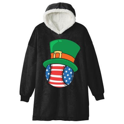 USA Flag Tennis Leprechaun Patrick Hooded Wearable Blanket